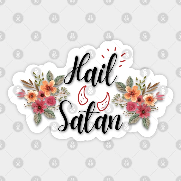 Hail Satan Sticker by Toxic Self Care